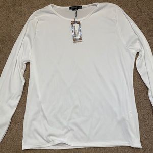 white ribbed long sleeve